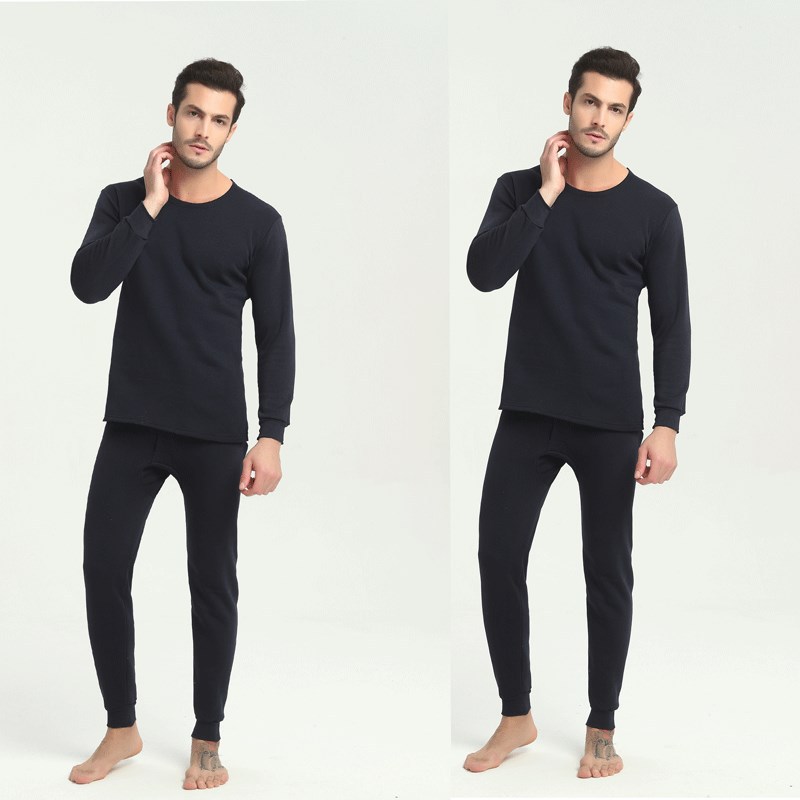 Thermal Underwear Suit Men's Round Neck Polyester Thin Autumn Clothes