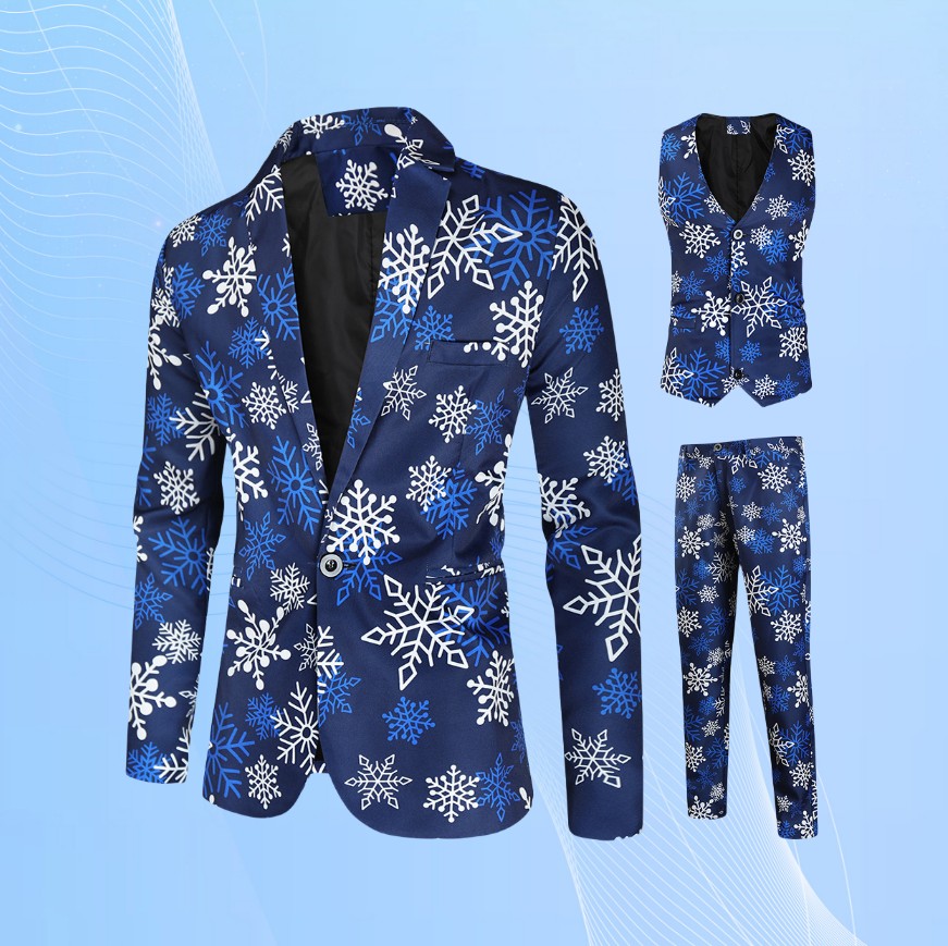 Men's Casual Printing Suit Vest Trouser