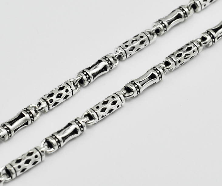 The 925 Silver Men's Necklace Clavicle Thick Long Chain All-match