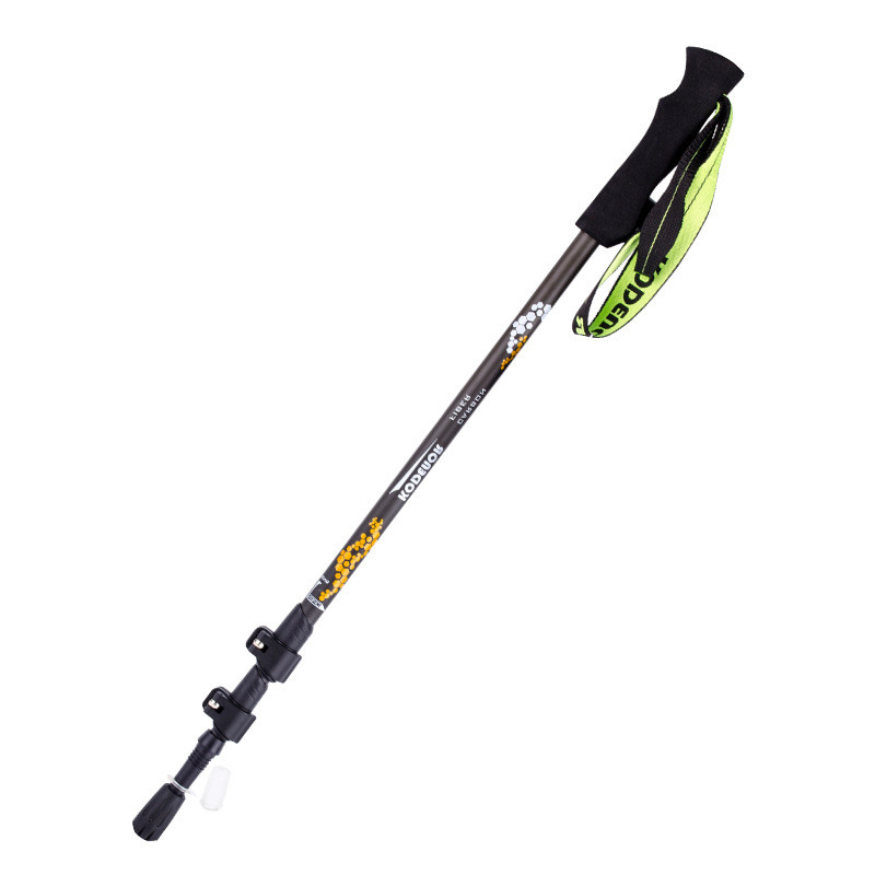 Carbon Fiber Telescopic Three-section Outer Lock Folding Trekking Pole