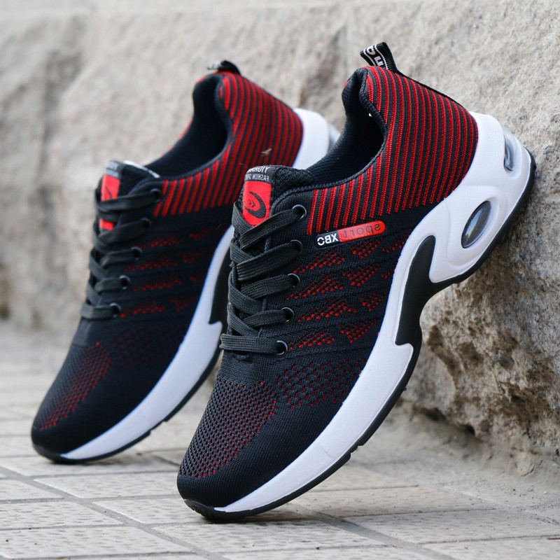 Wild Sports Shoes Men's Flying Woven Running Air Cushion Breathable