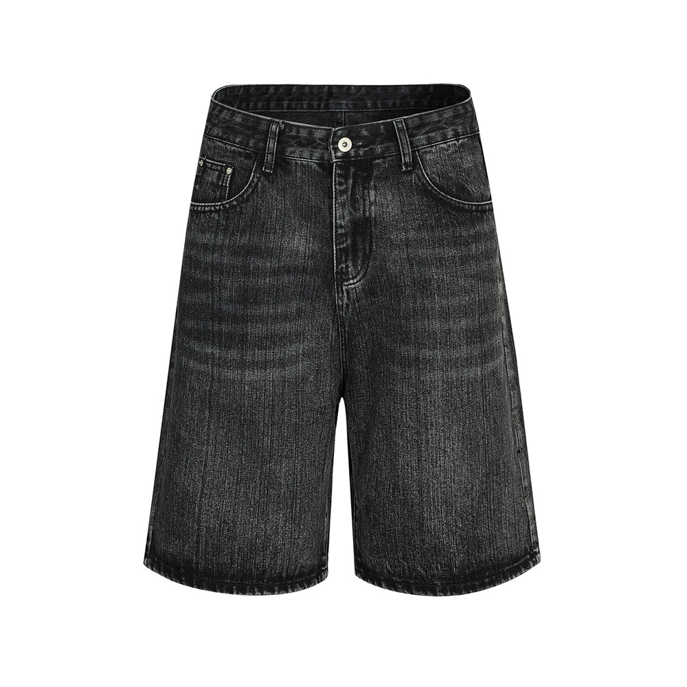Retro Washing Water Denim Shorts Men