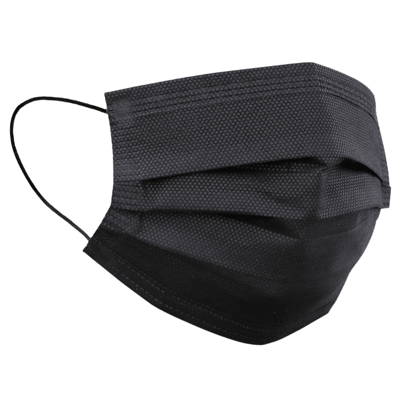 Three-layer Dustproof Male And Female Blue Black 50 Disposable Masks
