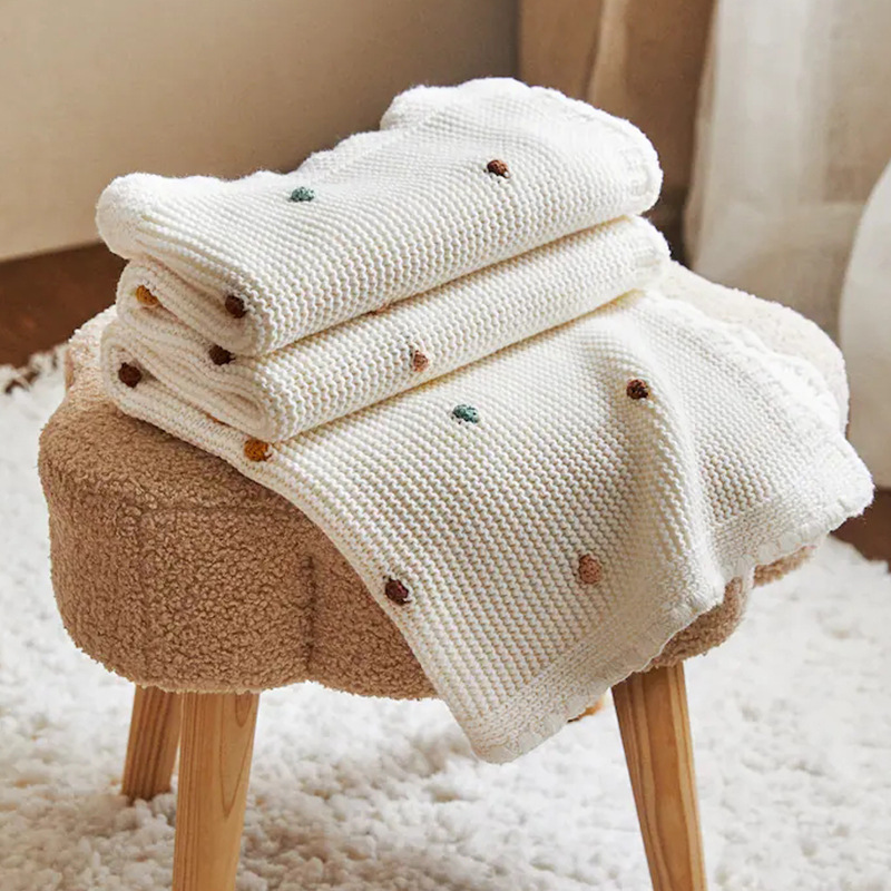 Cotton Hook Edge Nap Air Conditioning Blanket Simple
