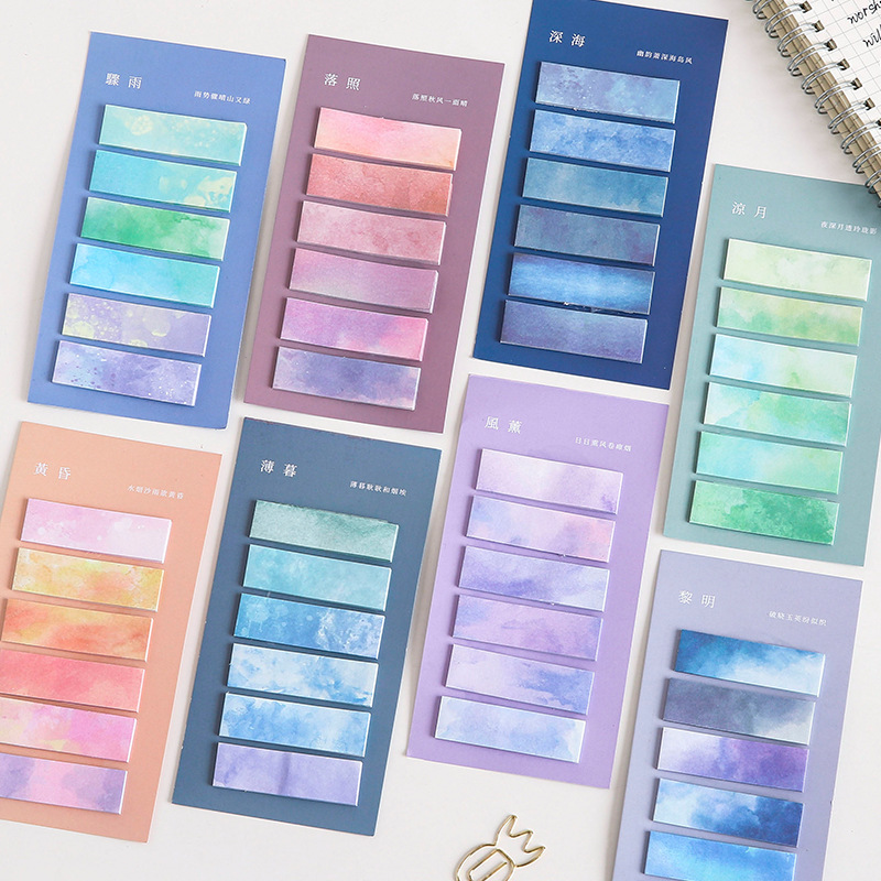 Gradient Sticky Notes Students Use Internet Celebrity Girl Note Ins