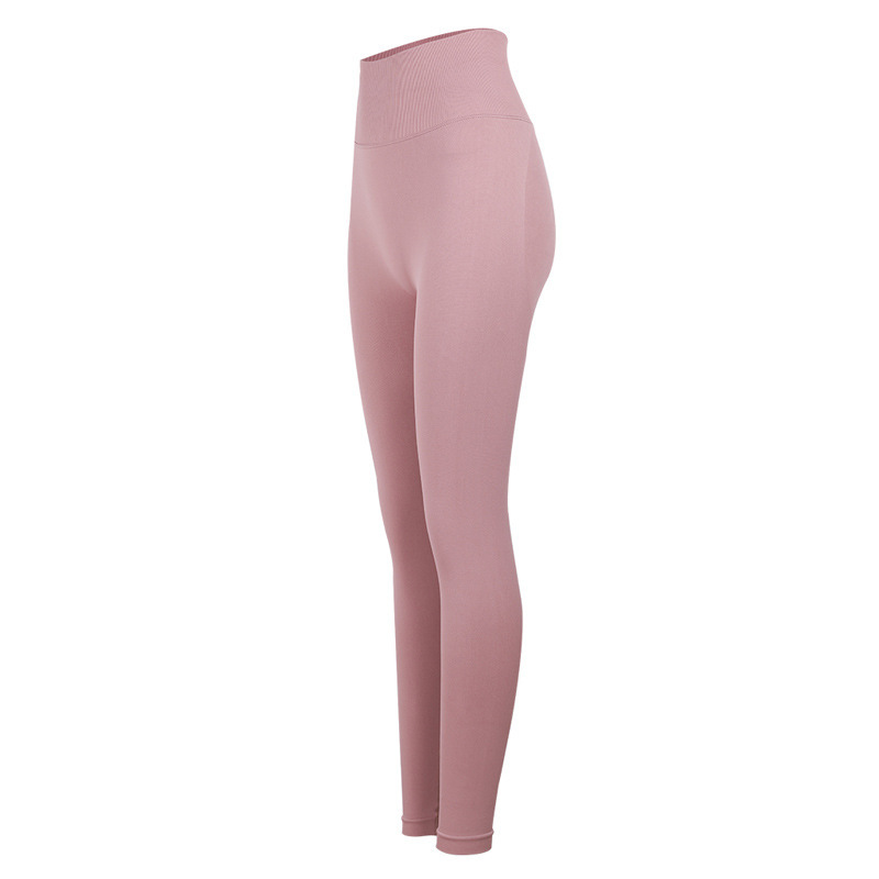 European And American Peach Hip Knit High Waist Fitness Pants Stretch