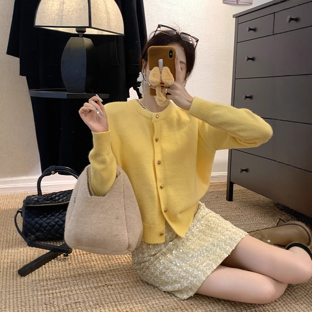 Casual All-matching Loose Slimming Sweater Coat