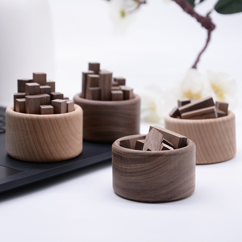 Small Firewood Pile Essential Oil Wood Aromatherapy Aroma Diffuser Black