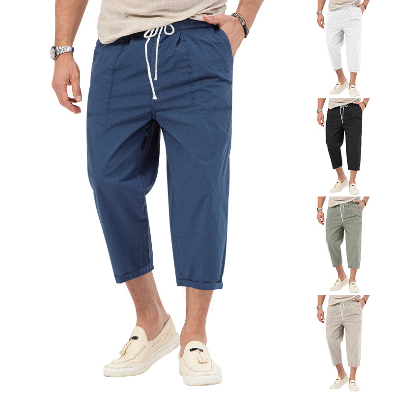Men's Solid Color Basic Casual Pants
