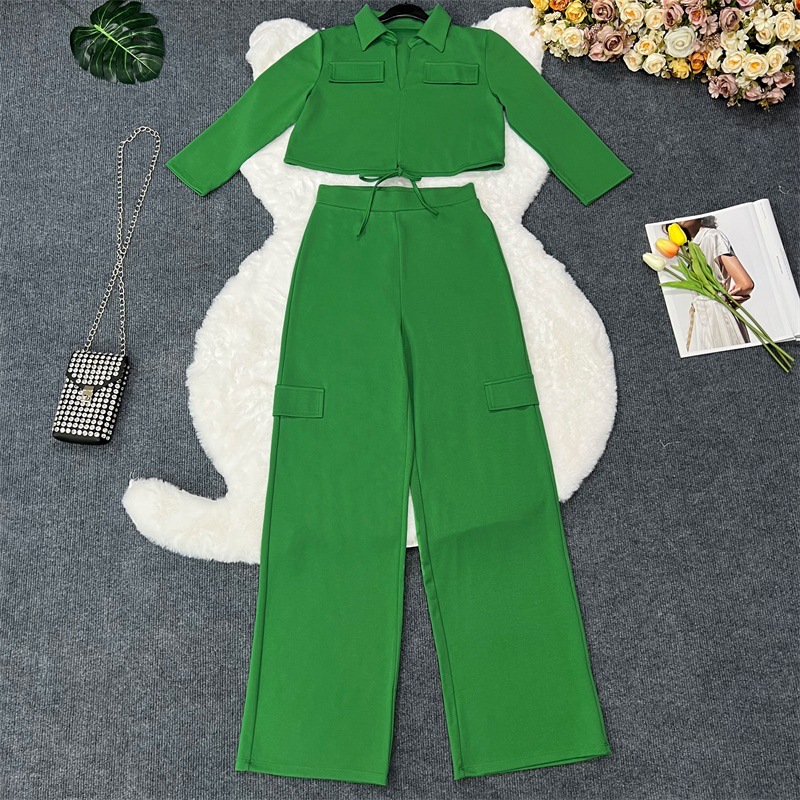 Women's Casual Cool Drawstring Two-piece Set