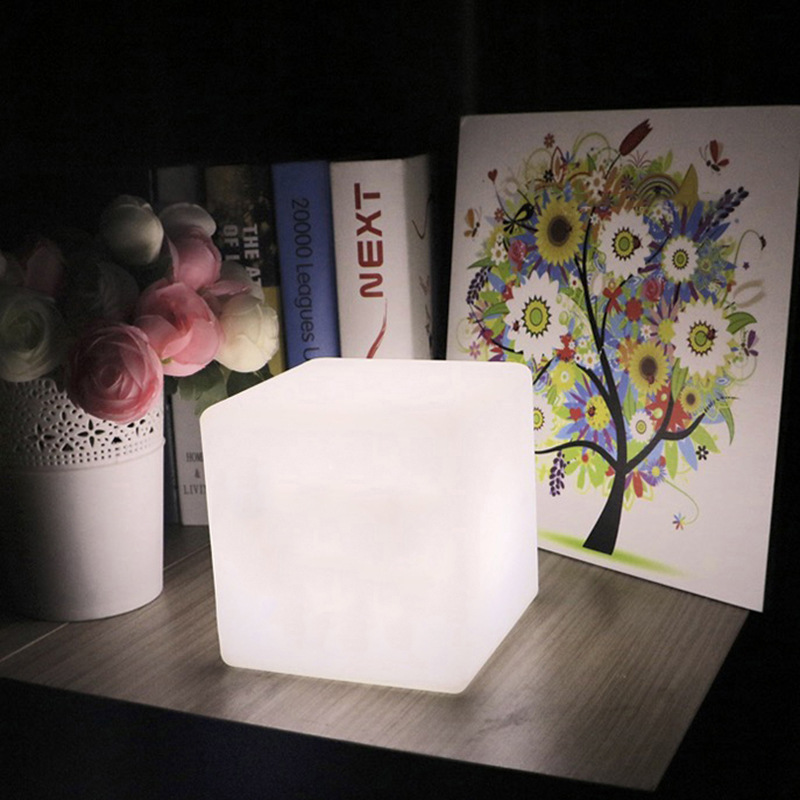 Cube Restaurant Atmosphere Table Lamp Luminous Square Decorative