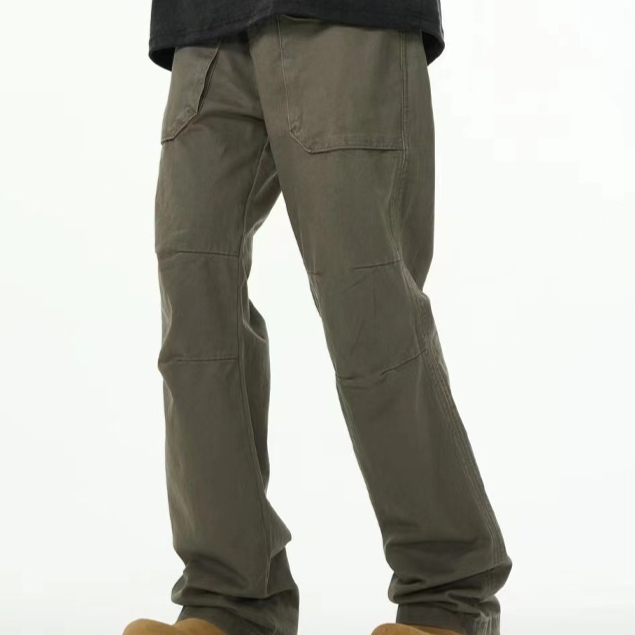Men's Basic All-matching Trendy Gray-green Overalls Casual Loose