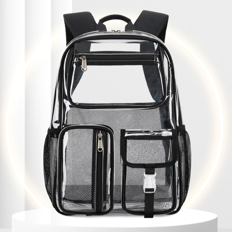 Transparent Jelly Pack Middle School Student Schoolbag Large Capacity