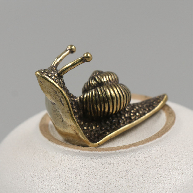 Brass Tea Pet Snail Decoration Pure Copper Paperweight Solid Core To Do