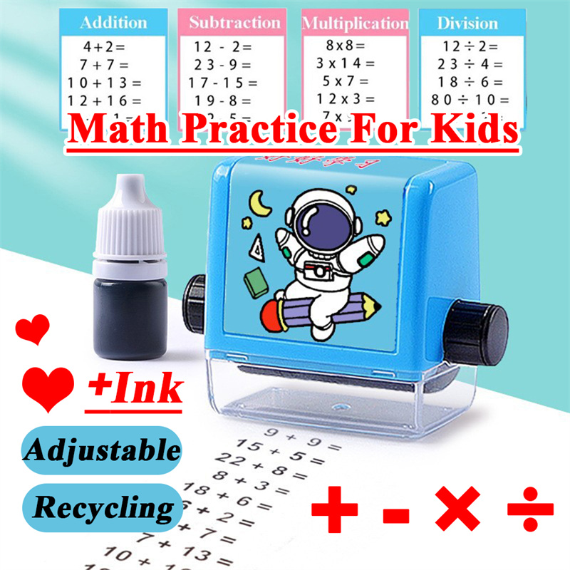 Math Roller Stamp Addition Subtraction Multiplication Division Practice
