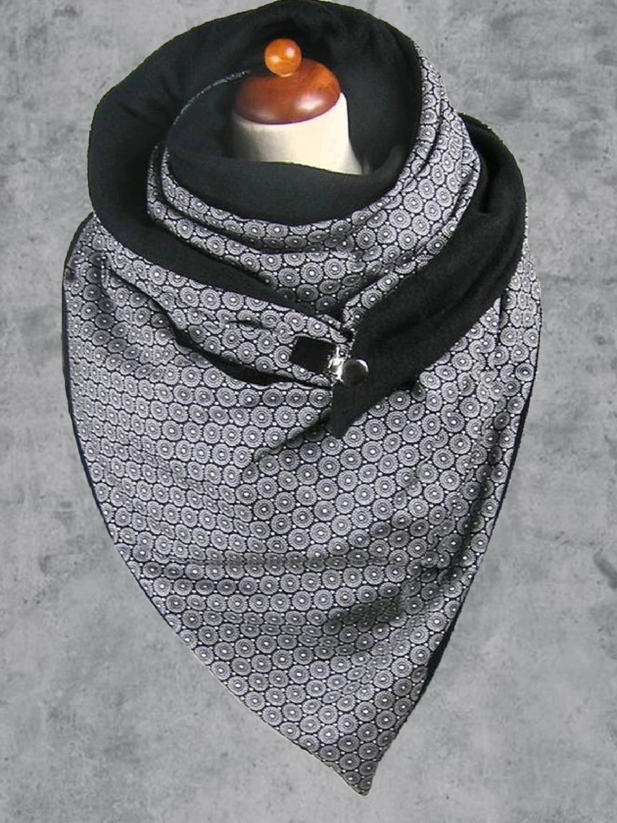 Women's Plush Print Winter Scarf