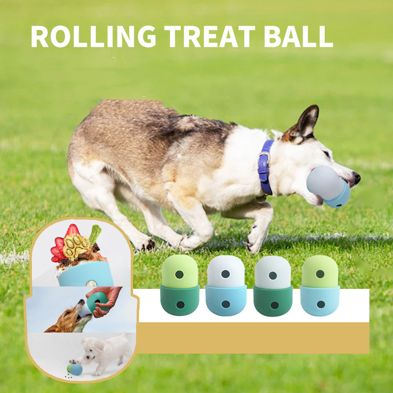 New 2 In 1 Pet Toys Products Dog Leakage Toy Ball Silicone Supplies
