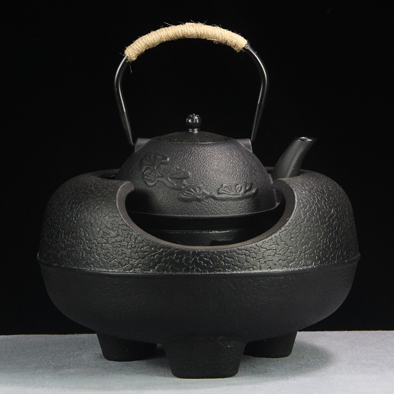 Tea Cooker Big Wood Stove Cast Iron Charcoal Fire Bowl Wind Kettle