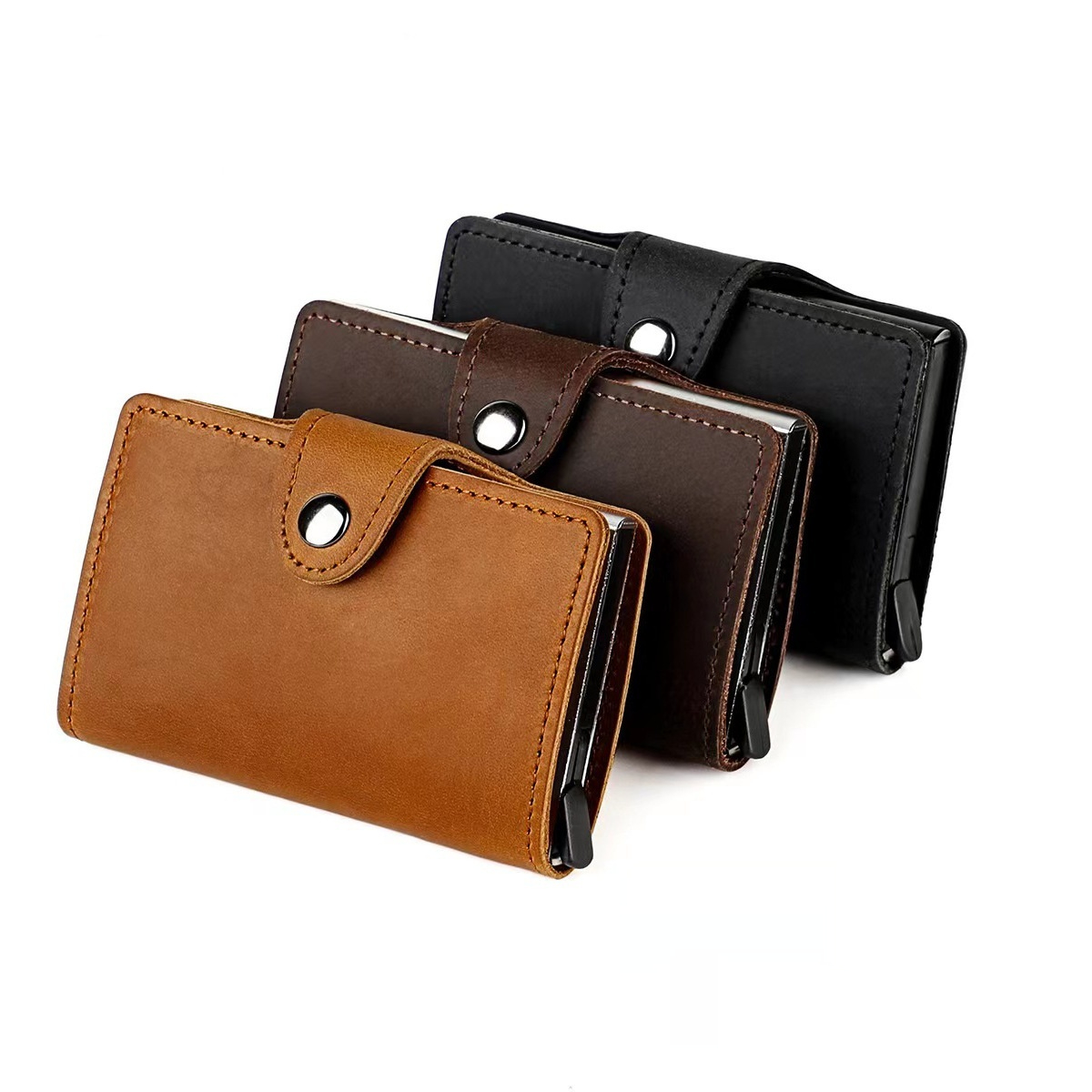 Vintage Leather Crazy Horse Card Holder