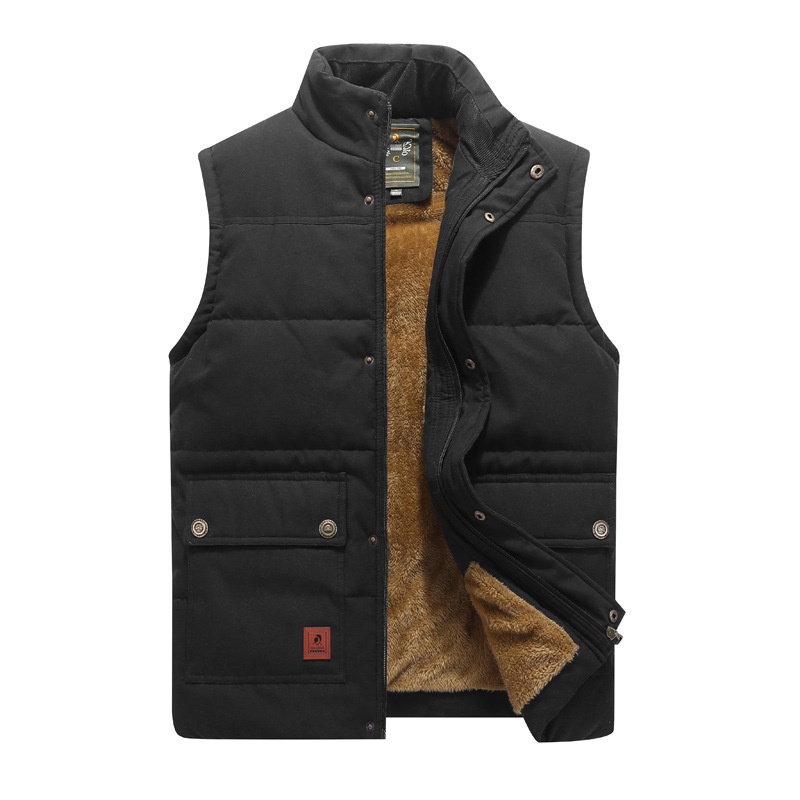 Large Size Vest Men Plus Velvet Thick Cotton
