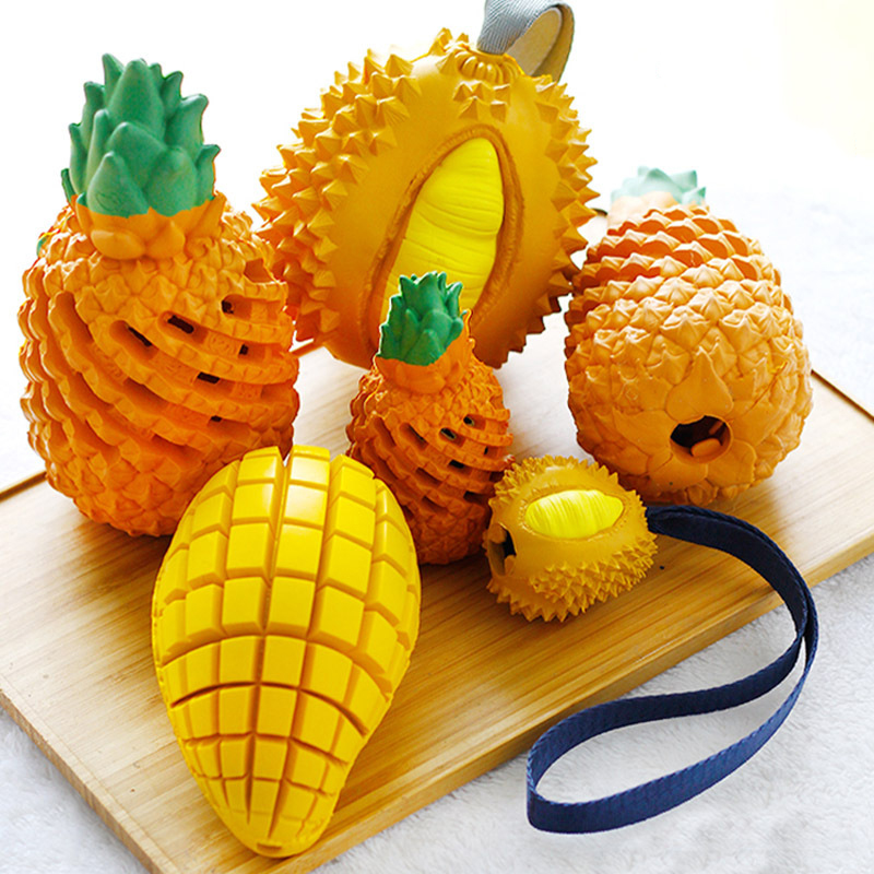 Funny Fruits Shape Dog Toy Pet Teeth Clean Molar Chew Bite Toys Pets