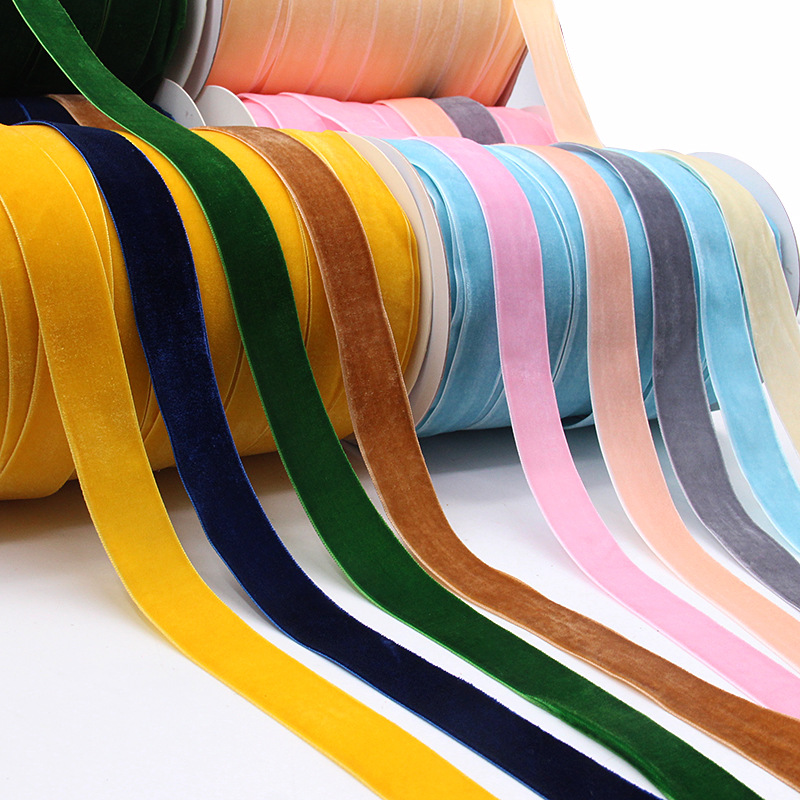 Household Portable Solid Color Velvet Ribbon