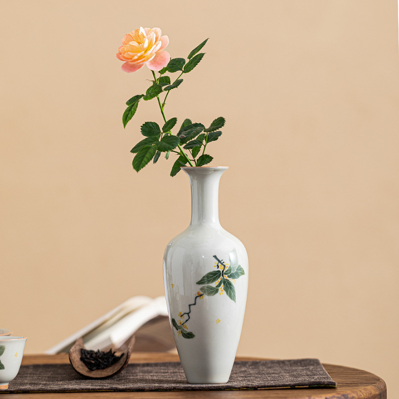 Table Flower Porcelain Ornaments Ceramic Retro Container Hydroponic