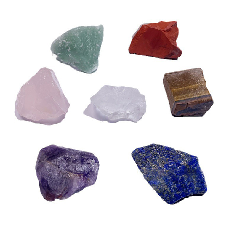 Amazon Cross-border Seven Chakra Natural Crystal Rough Stone Ornament
