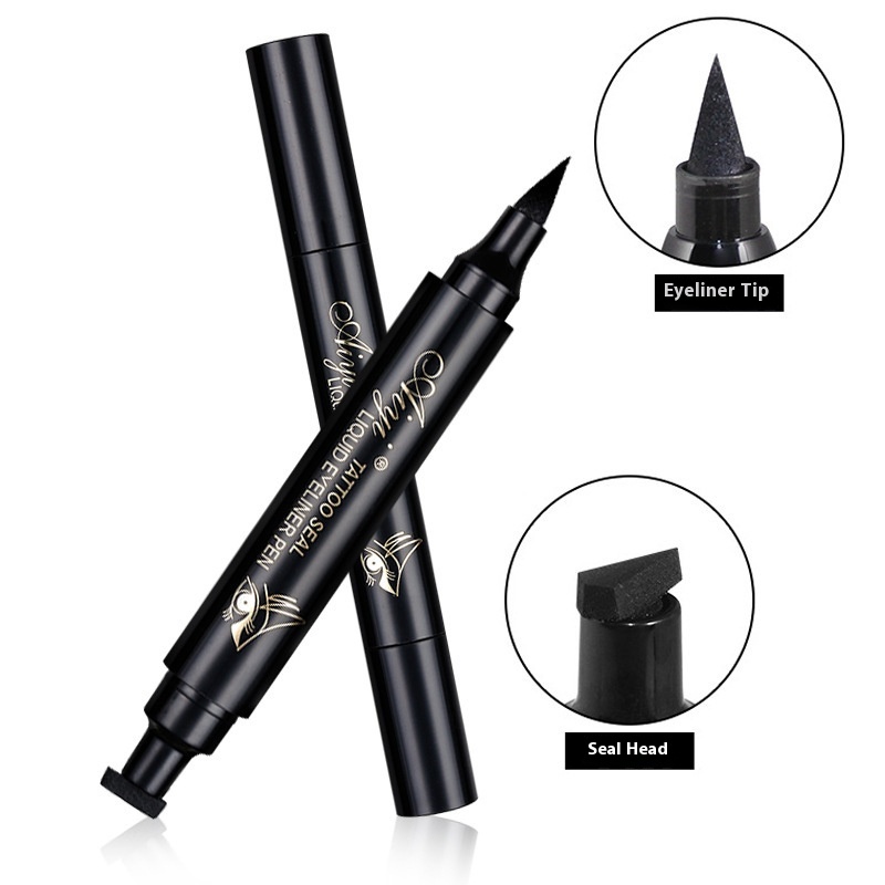 Double-headed Triangle Seal Eyeliner 2-in-1 Waterproof
