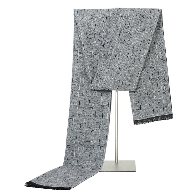 Autumn And Winter New Men's Scarf Business Casual Brushed Warm