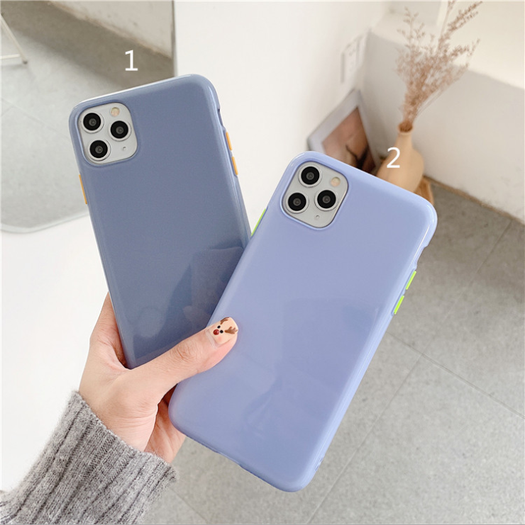 Ins Contrast Glitter Solid Case