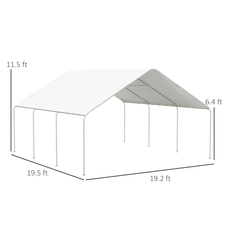 Carport Portable Garage And Patio Canopy Tent Anti-uv Cover For Car