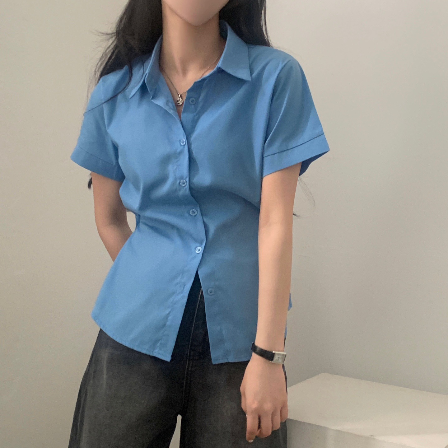 Short Sleeve Shirt Outer Wear Stylish