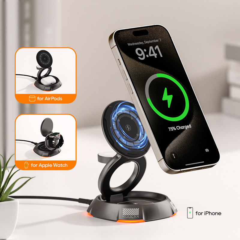 Mobile Phone Watch Headset Three-in-one Magnetic Rotating Wireless