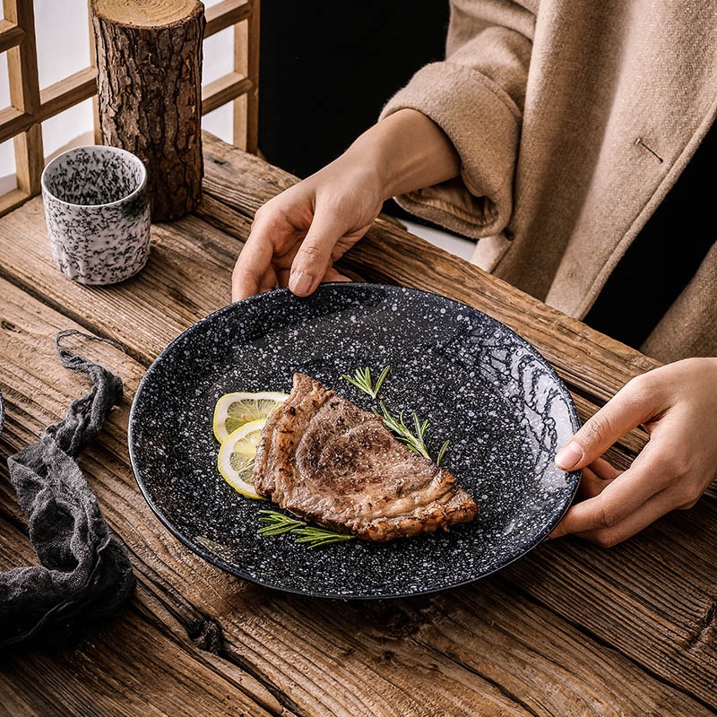 Japanese Style Dish Personalized Creative Ceramic Retro Tableware