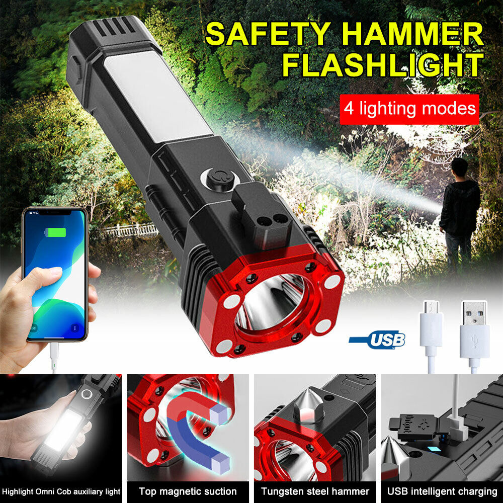 Car Safety Hammer Multifunctional Charging Power Work Light Emergency
