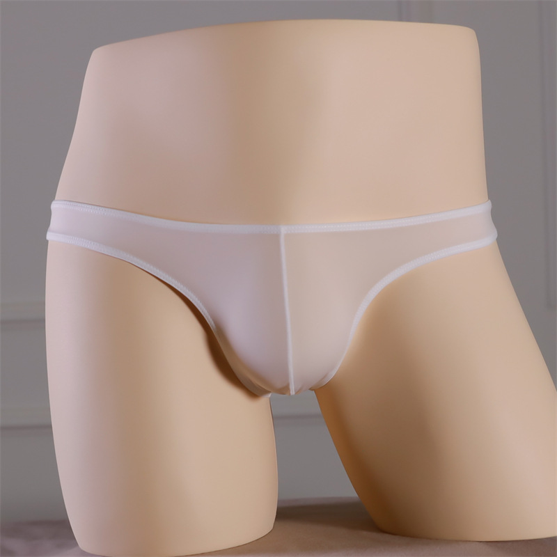 Seamless Men Ice Silk Low Waist Comfortable Nude Feel Lightweight