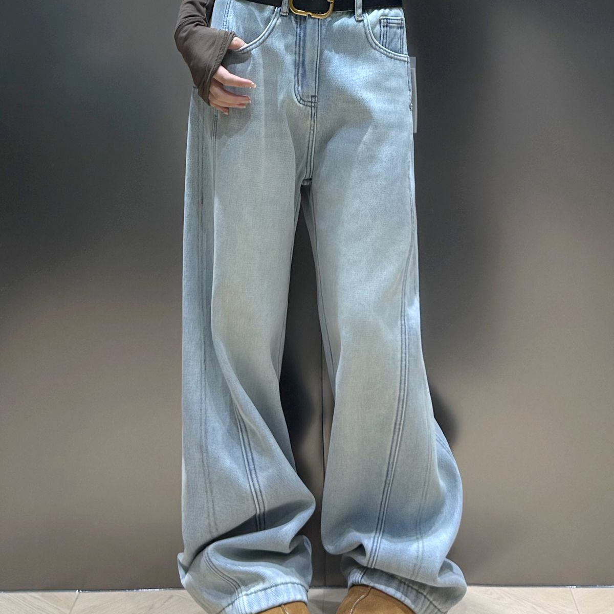 Drooping Slimming Wide Leg Pants Loose-fitting Mopping