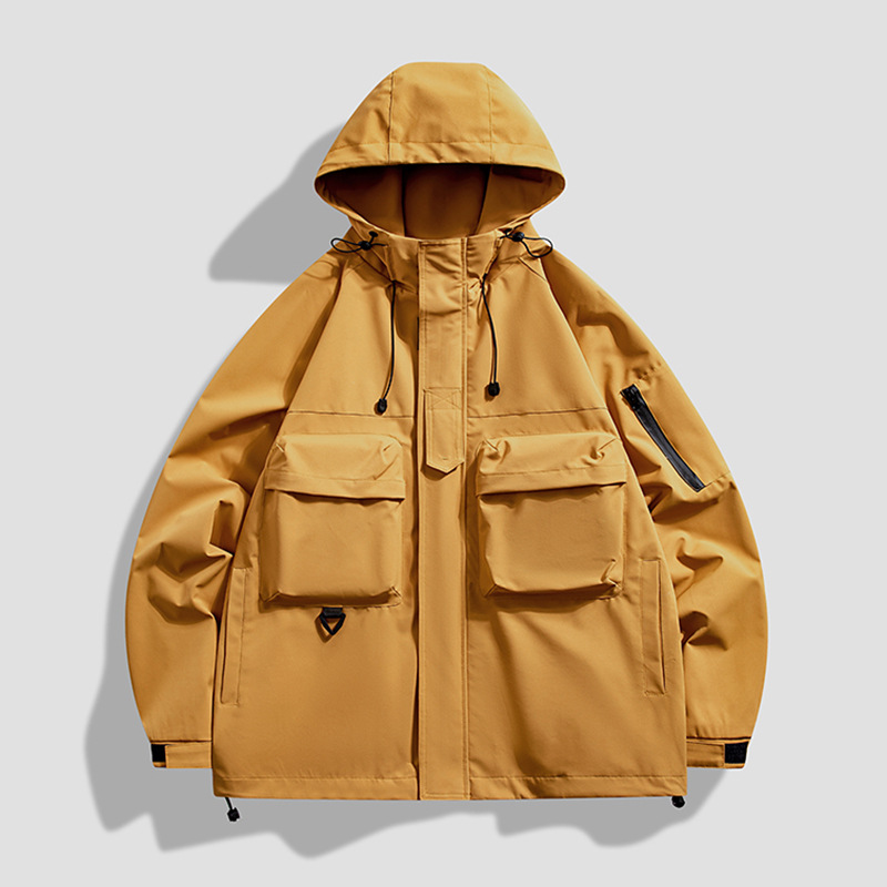 Autumn Loose Cargo Casual Exercise Hooded Coat Outdoor Windproof Jacket