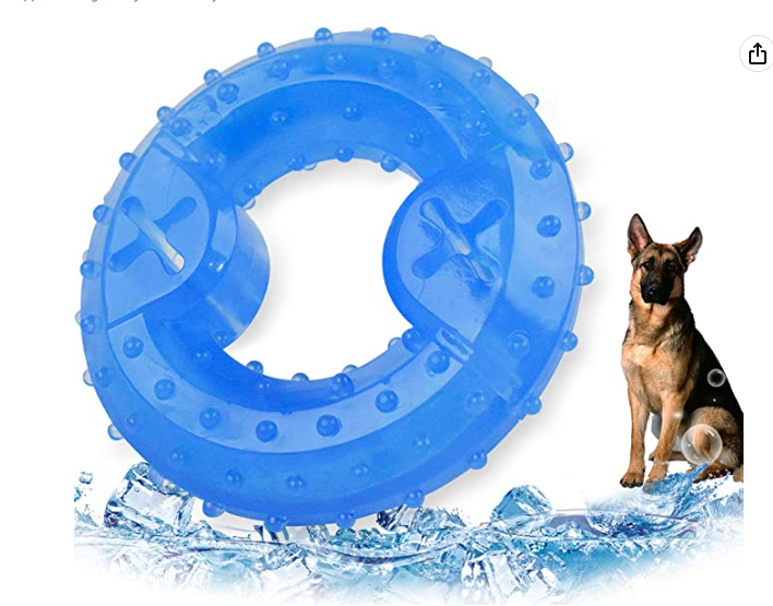 Dog Cooling Toy Puppy Teething Ring Freeze Dogs Chew For Summer Tough