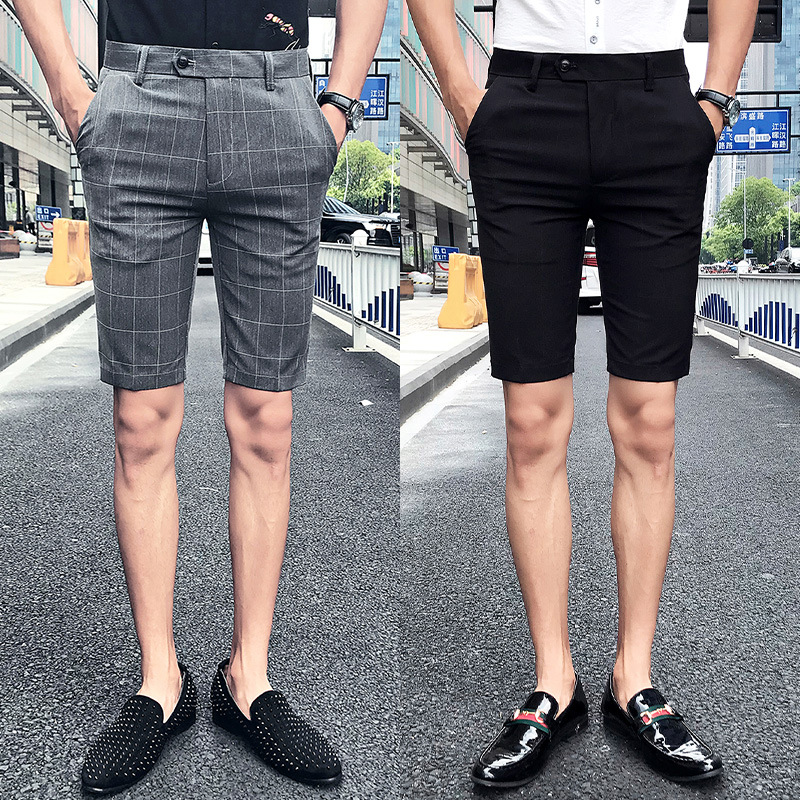 Simple Casual Small Trousers Plaid Shorts