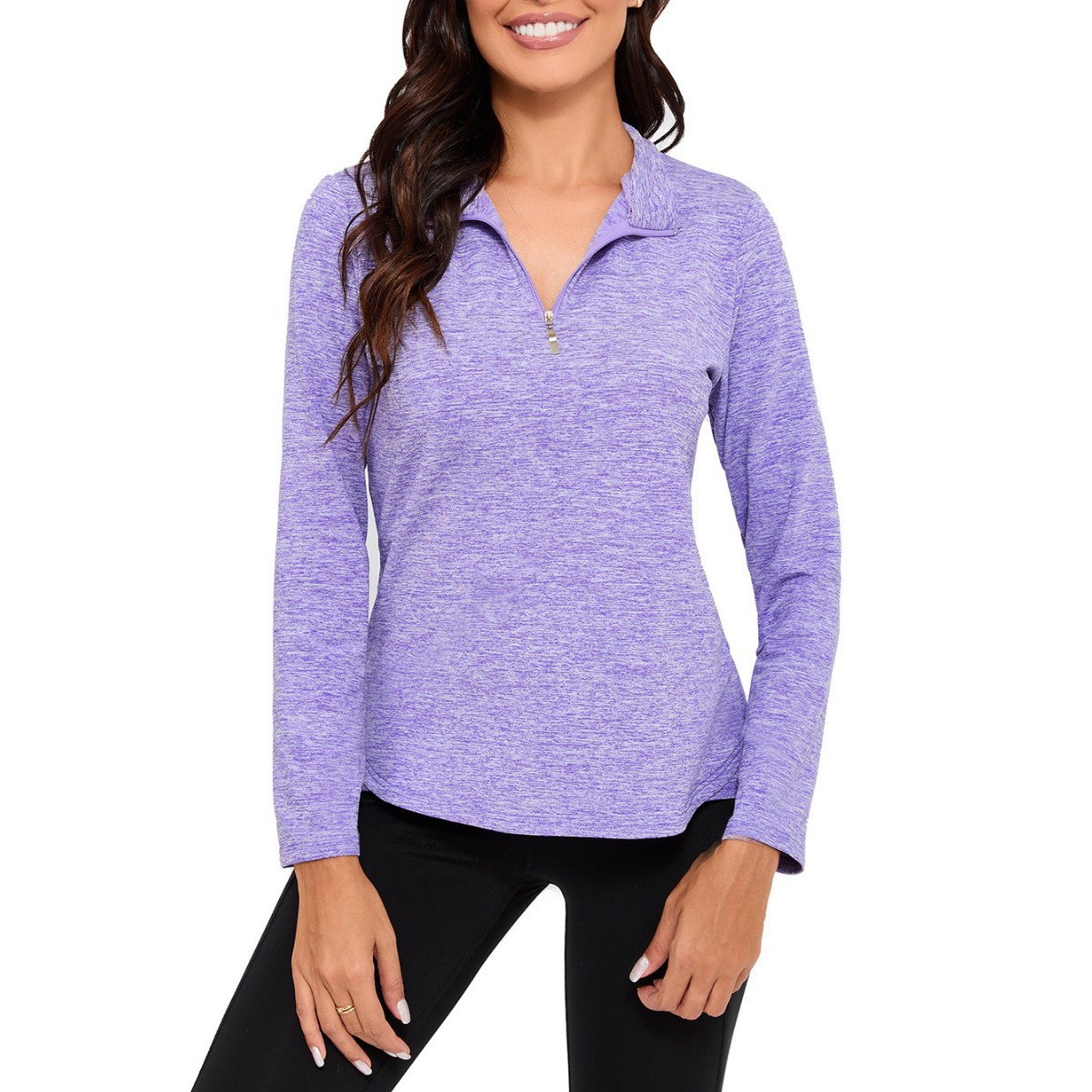 Women's Long Sleeve Breathable V-neck Top