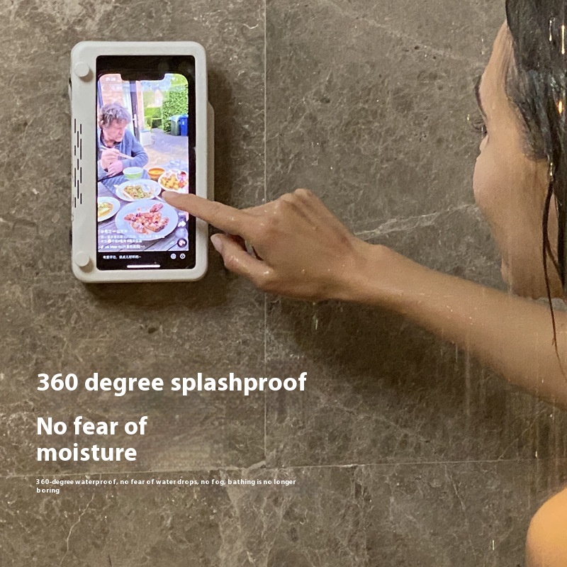 Bathroom Waterproof Punch-free Wall-mounted Touch Screen Anti-fog