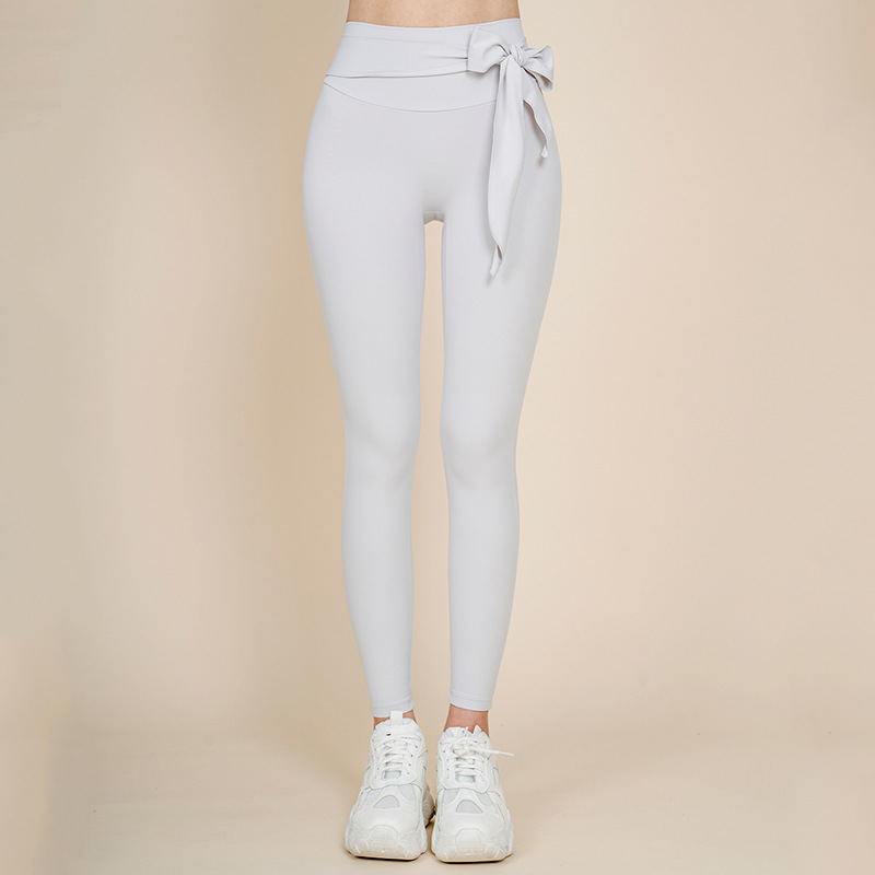 Nude Sports Yoga Wear Trousers Korean Fashion Quick-drying Stretch