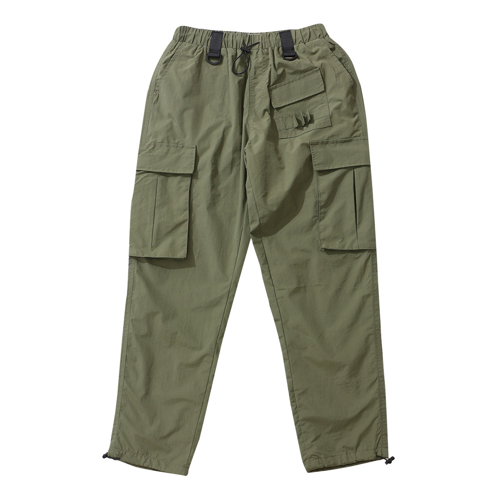 Men's Multi-pocket Casual Drawstring Overalls