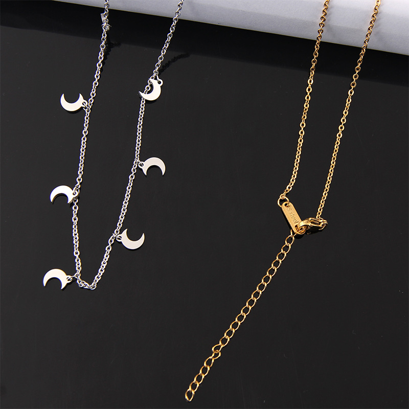 Female Stainless Steel Star Small Pendant Necklace