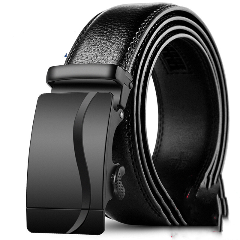 Belt Men's Leather Automatic Buckle Pure Cowhide