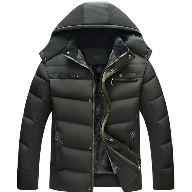Hooded Slim Fit Plus Down Padded Jacket Men