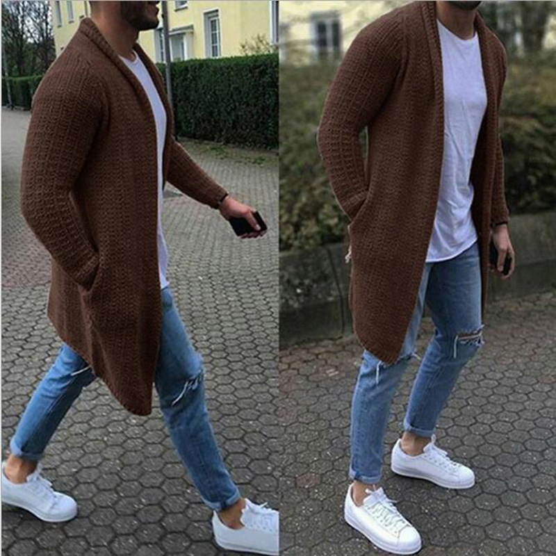 Plus Size Cardigan Solid Color Sweater