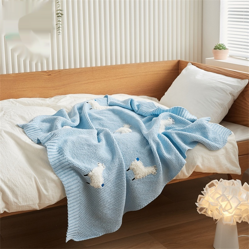 Three Dimensional Embroidered Knitted Children's Blanket Sofa
